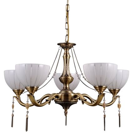 ITALUX - Suspension chaîne BAXIO 5xE27/60W/230V