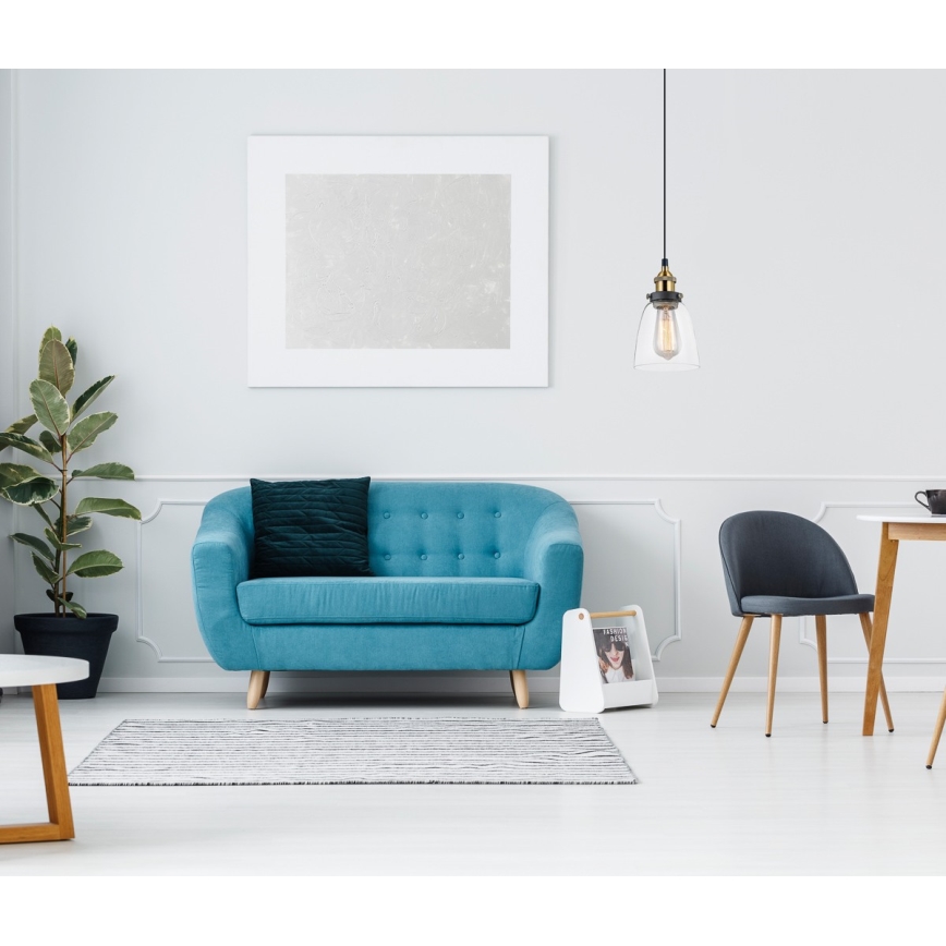 ITALUX - Hanglamp aan een koord FRANCIS 1xE27/40W/230V zwart/goud