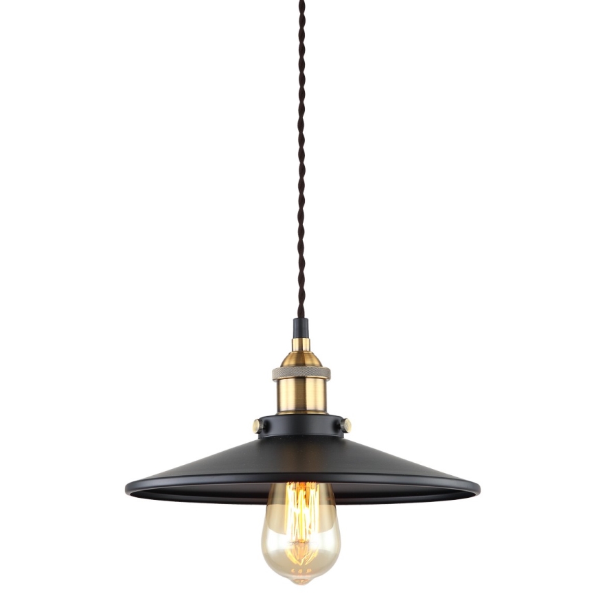 ITALUX - Suspension filaire VERDA 1xE27/40W/230V d. 26 cm noir