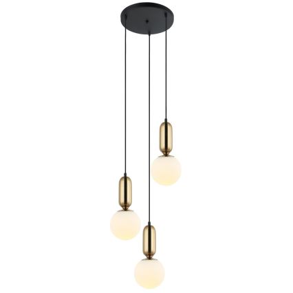 ITALUX - Suspension filaire ALDEVA 3xE27/40W/230V noir/bronze