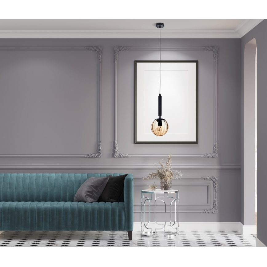 ITALUX - Hanglamp aan een koord RAVENA 1xE27/10W/230V zwart