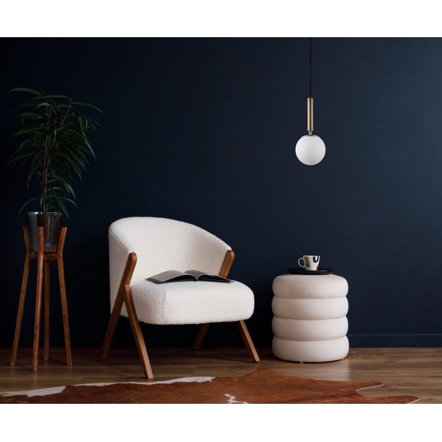 ITALUX - Hanglamp aan een koord RAVENA 1xE27/10W/230V zwart/goud