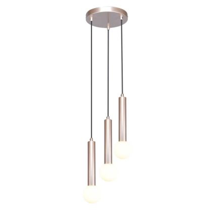 ITALUX - Suspension sur câble FILANO 3xG9/5W/230V or rose