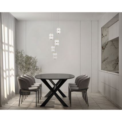 ITALUX - Suspension LED sur câble ALANI 5xLED/5,6W/230V 3000K noir/doré