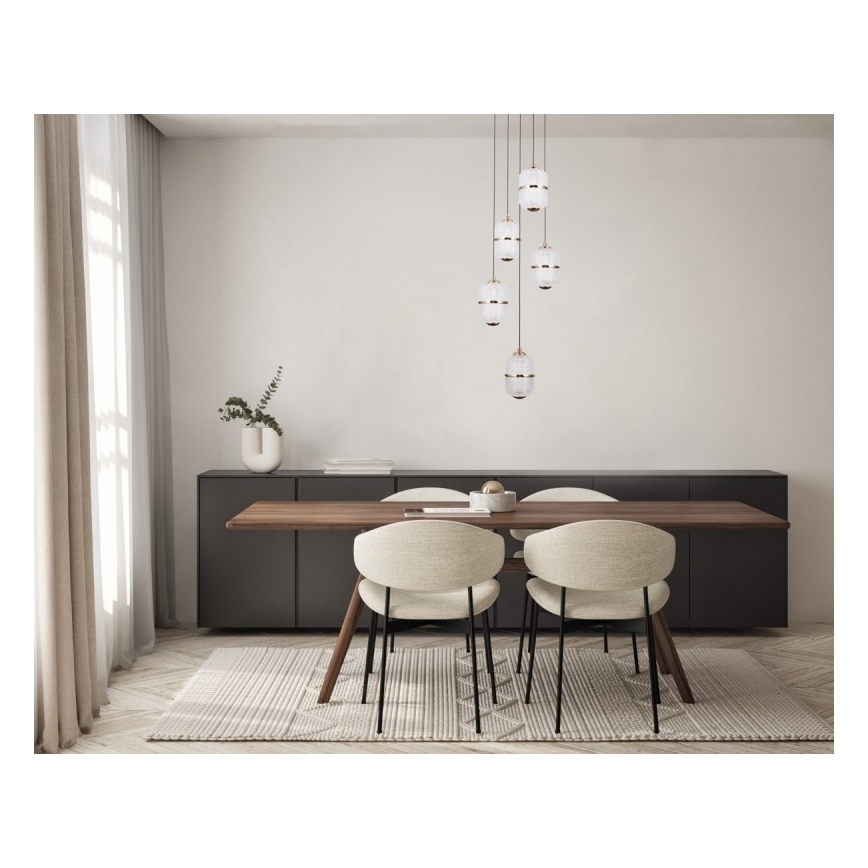 ITALUX - LED-hanglamp aan kabel ALANI 5xLED/5,6W/230V 3000K goudkleurig