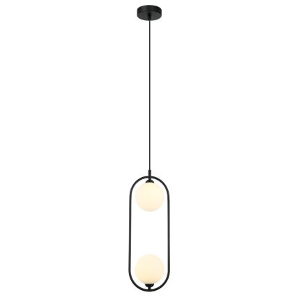 ITALUX - Hanglamp aan een koord LUPUS 2xG9/25W/230V zwart