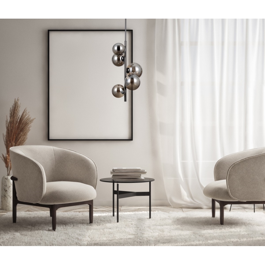 ITALUX - Hanglamp met vaste pendel CANELLO 5xG9/5W/230V zwart