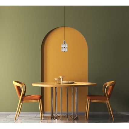 ITALUX - Suspension sur câble ALMA 1xE27/40W/230V dorée