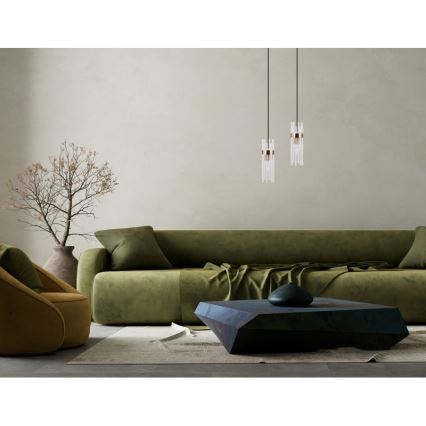 ITALUX - Suspension à câble TARASO 1xE14/40W/230V dorée