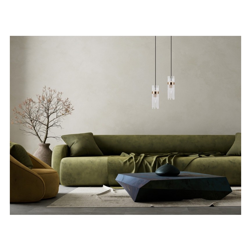 ITALUX - Suspension à câble TARASO 1xE14/40W/230V dorée