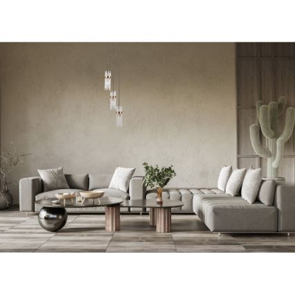 ITALUX - Hanglamp aan kabel TARASO 3xE14/40W/230V goudkleurig