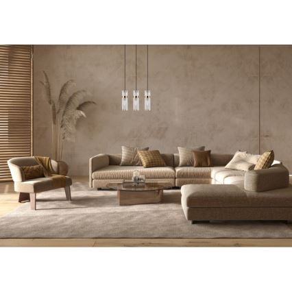 ITALUX - Hanglamp aan kabel TARASO 3xE14/40W/230V goudkleurig