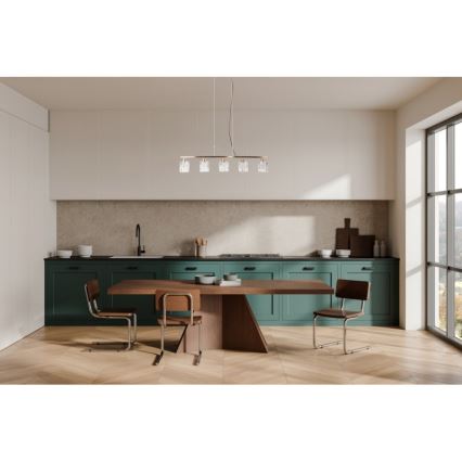 ITALUX - Hanglamp met kabel SIMONA 5xE14/40W/230V goudkleurig
