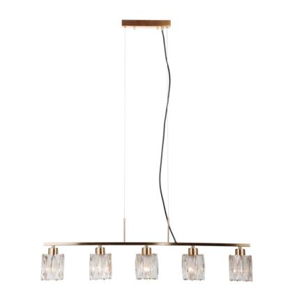 ITALUX - Suspension sur fil SIMONA 5xE14/40W/230V dorée