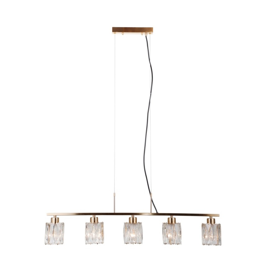 ITALUX - Suspension sur fil SIMONA 5xE14/40W/230V dorée
