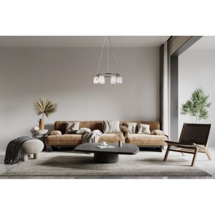 ITALUX - Lustre suspendu sur câble SIMONA, 6xE14/40W/230V, noir/doré
