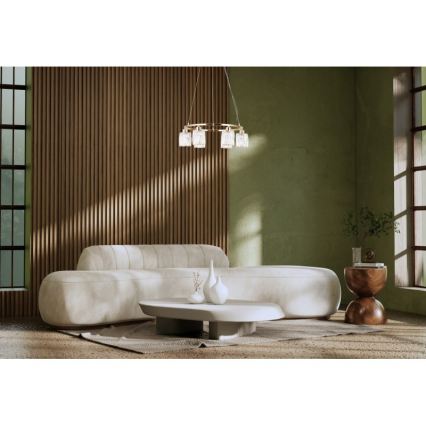 ITALUX - Suspension sur câble SIMONA 6xE14/40W/230V dorée