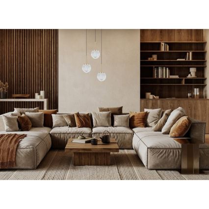 ITALUX - Suspension sur câble PADRI 3xG9/5W/230V dorée