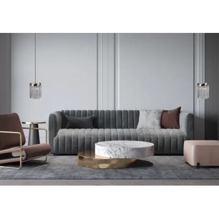 ITALUX - Hanglamp aan een koord SABRIGA 1xE14/40W/230V mat chroom