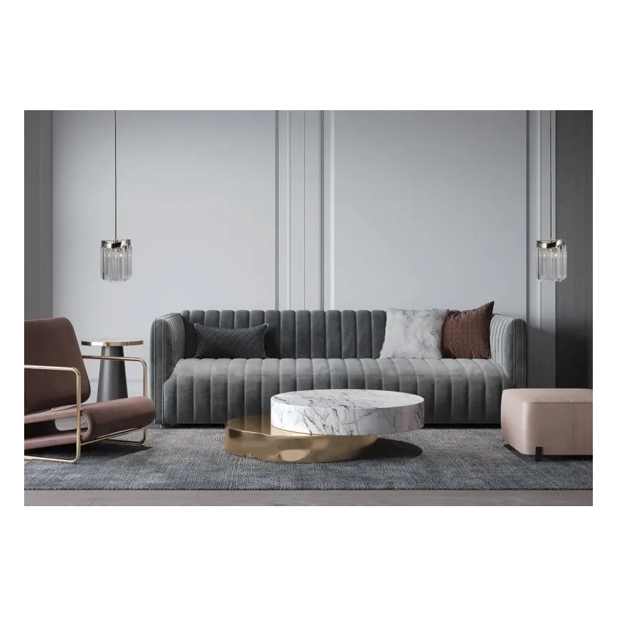 ITALUX - Hanglamp aan een koord SABRIGA 1xE14/40W/230V mat chroom