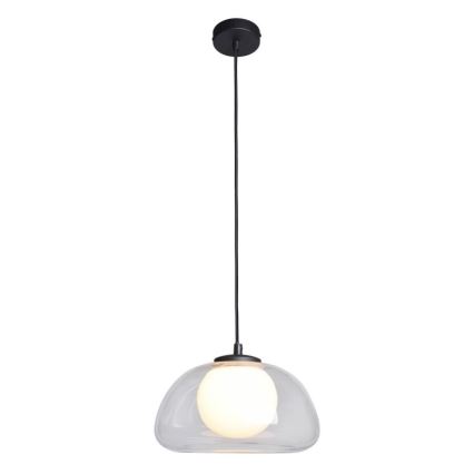 ITALUX - Hanglamp aan kabel AINALE 1xG9/7W/230V zwart/helder