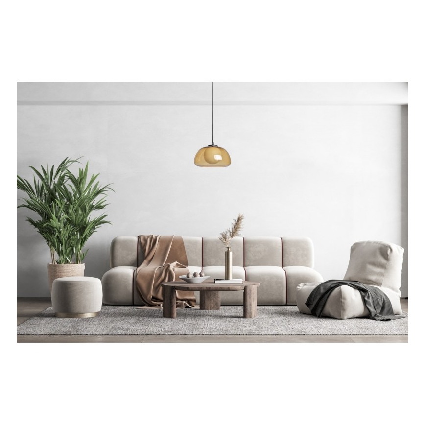 ITALUX - Pendellamp met kabel AINALE 1xG9/7W/230V zwart/rookbruin