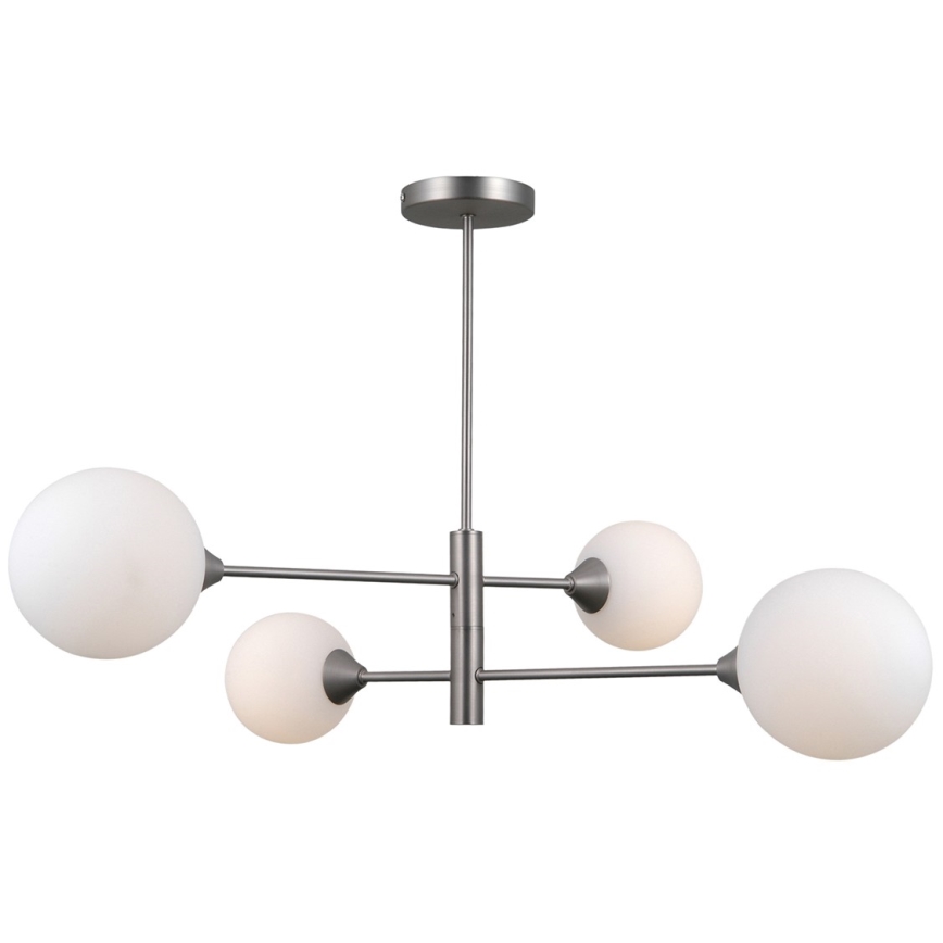 ITALUX - Suspension avec tige EVORA 4xG9/5W/230V nickel