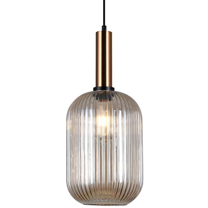 ITALUX - Hanglamp aan een koord ANTIOLA 1xE27/40W/230V diameter 20 cm brons