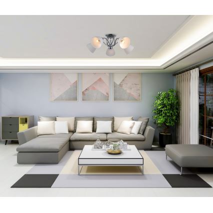 ITALUX - Bevestigde hanglamp LUGANO 3xE27/40W/230V