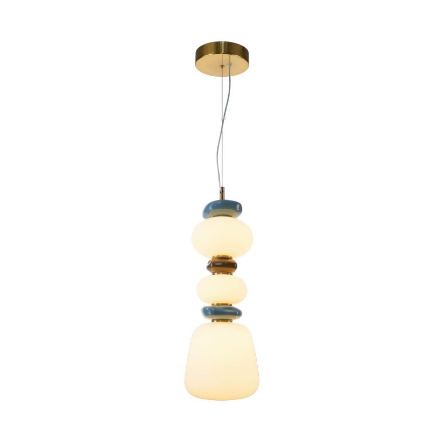 ITALUX - LED-hanglamp aan een kabel EVANS LED/15W/230V 3000K goud/blauw