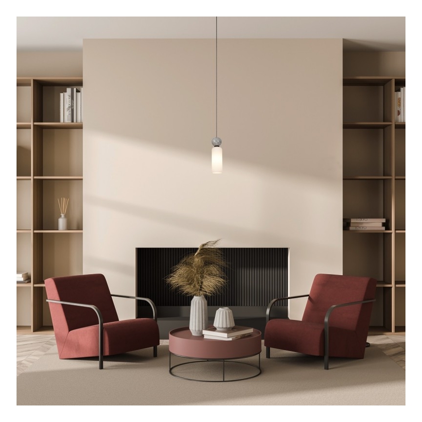 ITALUX - Suspension sur câble SANTOS 1xG9/40W/230V noire