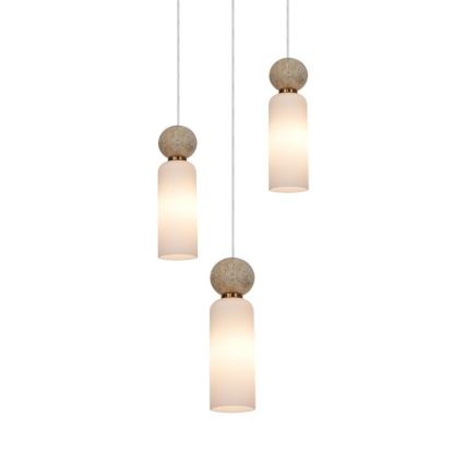 ITALUX - Suspension sur câble SANTOS 3xG9/40W/230V dorée