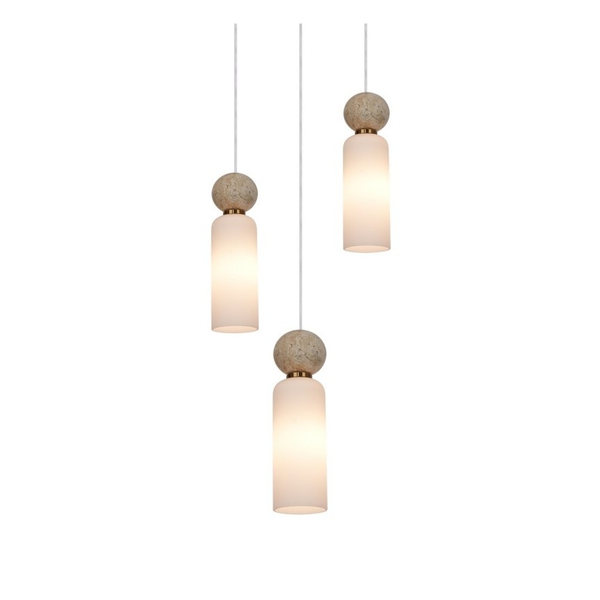 ITALUX - Suspension sur câble SANTOS 3xG9/40W/230V dorée