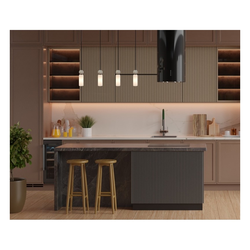 ITALUX - Suspension sur câble SANTOS 4xG9/40W/230V noir