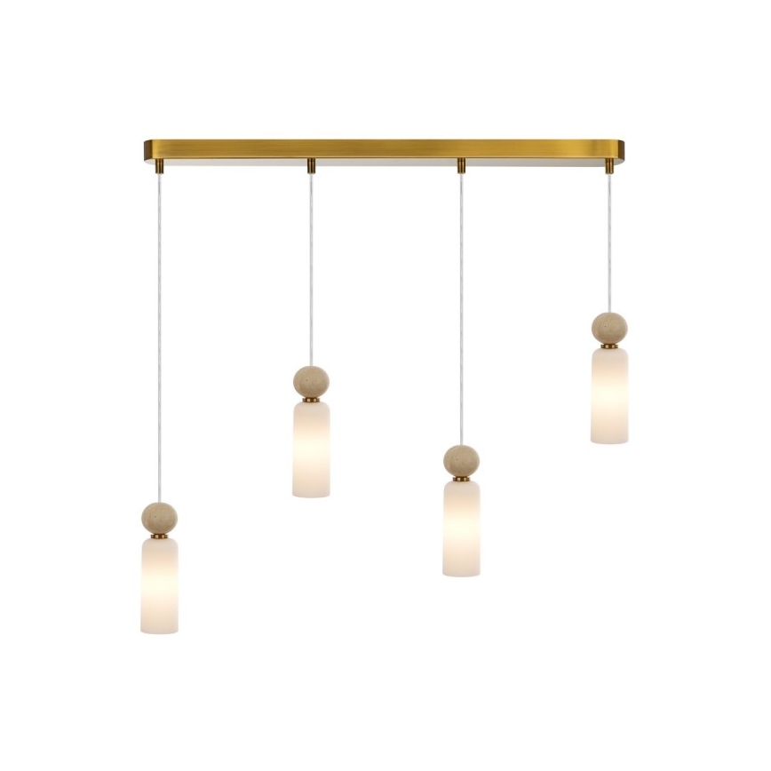 ITALUX - Suspension sur câble SANTOS 4xG9/40W/230V dorée