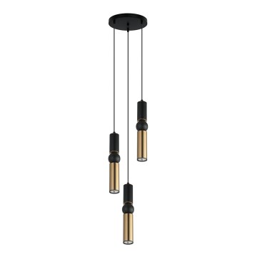 ITALUX - Suspension filaire ISIDORA 3xGU10/25W/230V noir/bronze