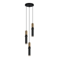 ITALUX - Suspension filaire ISIDORA 3xGU10/25W/230V noir/bronze