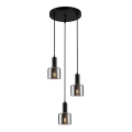 ITALUX - Suspension filaire SANTIA 3xE27/40W/230V noir