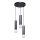 ITALUX - Suspension sur câble MACERA 3xE27/40W/230V noire