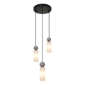 ITALUX - Suspension sur câble SANTOS 3xG9/40W/230V noir
