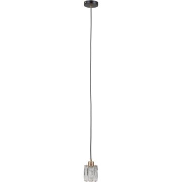 ITALUX - Suspension sur câble TORNO 1xE14/40W/230V noir/doré