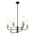 ITALUX - Suspension sur tige SANTOS 6xG9/40W/230V noire
