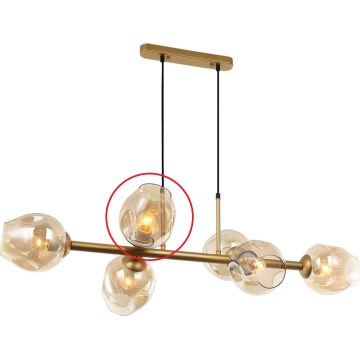 ITALUX - Verre de rechange pour lustre et applique BORGO E27 fumé doré