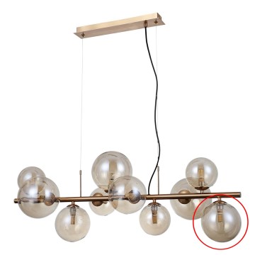 ITALUX - Verre de rechange pour suspension et applique murale CANELLO G9 d. 15 cm marron