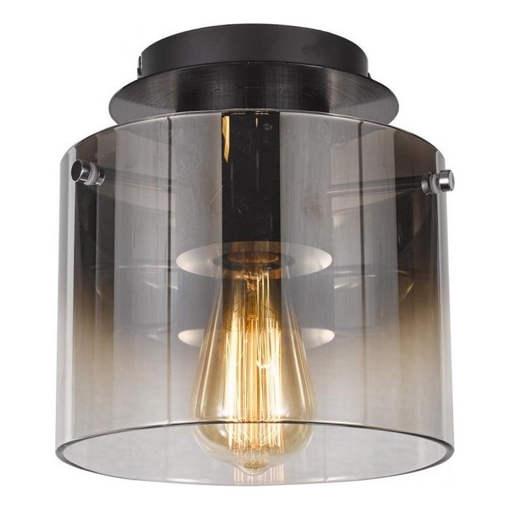 ITALUX - Verre de rechange pour suspension, lampadaire et plafonnier JAVIER E27 gris