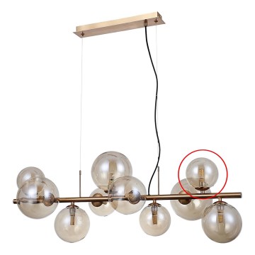 ITALUX - Vervangingsglas voor kroonluchter en wandlamp CANELLO G9 diameter 11 cm bruin