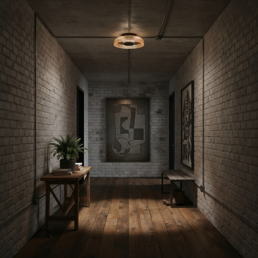 ITALUX - LED plafondlamp PASSO LED/8W/230V 3000K Ø 25 cm rookbeige