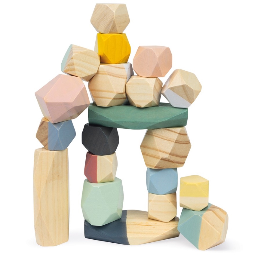 Janod - Blocs en bois SWEET COCOON 20 pcs pierres