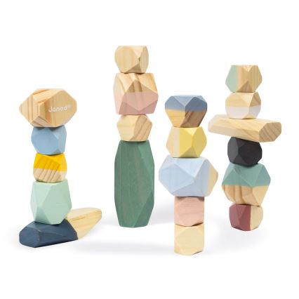 Janod - Blocs en bois SWEET COCOON 20 pcs pierres