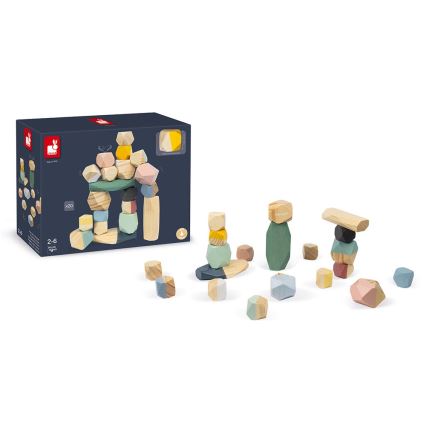 Janod - Blocs en bois SWEET COCOON 20 pcs pierres